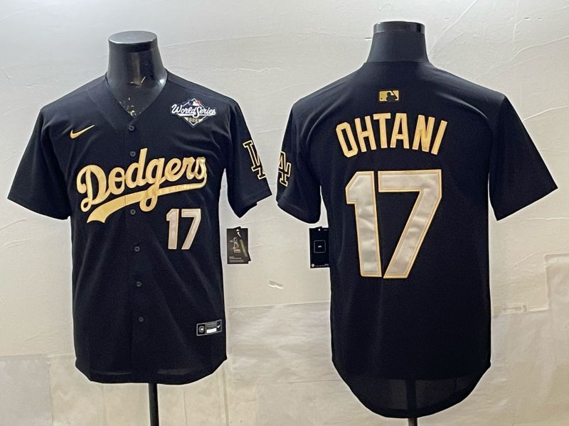 Men 2026 Nike Los Angeles Dodgers #17 Ohtani black Game MLB Jersey 03